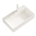 thumbnail image 1 of 24'' Bathroom Sink in White Ceramic, Smooth & Easy Maintenance / Comes with Drainer Hole Cover & Expandable Drainpipe, 1 of 1