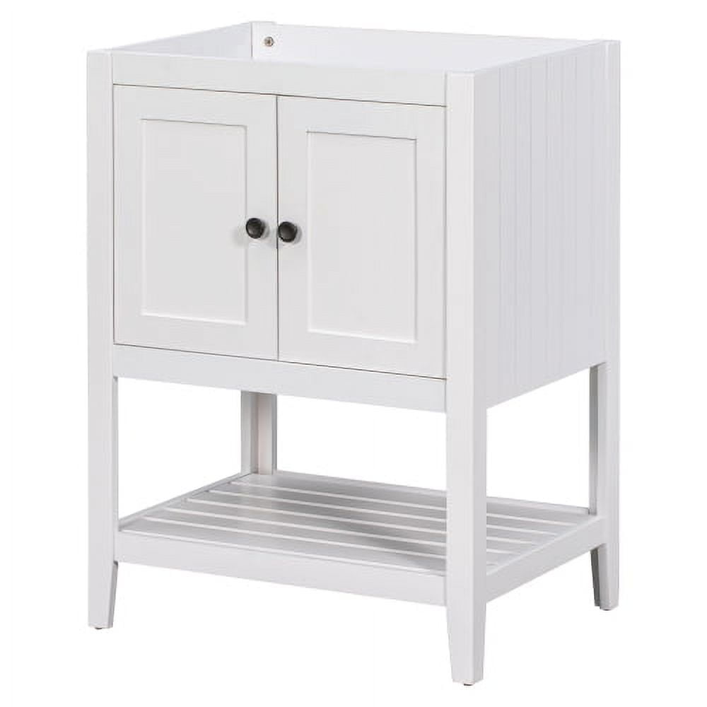 24" Bathroom Vanity Base Only, Soild Wood Frame, Bathroom Storage