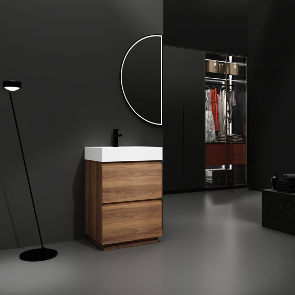 24" Bathroom Vanity Combo, Single Undermount Sink, Double Drawers / Sturdy Vanity, Easy to Maintain, Ample Storage