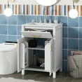 thumbnail image 1 of 24"Bathroom Vanity Combo with Ceramic sink, Luxurious Space-Saving Vanity - W24"*D18"*H34"inch, 2 Soft-Close Doors, 1 of 9