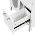 thumbnail image 1 of 24" Bathroom Vanity with Drop-In Sink | Overflow Feature to Avoid Water Spilling, Ideal for Bathroom | Solid Wood Frame, MDF and Moru Glass | Adjustable Shelf and Drawers for Storage, 1 of 7