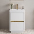 thumbnail image 1 of 24" Bathroom Vanity with Single Sink | Quiet Drawer Operation, Pre - assembled for Convenience | High - quality Wood, Stone Resin Sink | Solves Storage and Hygiene Problems, 1 of 6