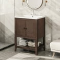 24" Bathroom Vanity with Sink Top, Bathroom Sink with Doors and