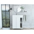 thumbnail image 1 of 24" Bathroom Vanity In White, Double Door Cabinet And Two Shelves - Modern Ornament With Resin Sink Plentiful Storage Space External Shelves, Freestanding Profuse Options Features, 1 of 5