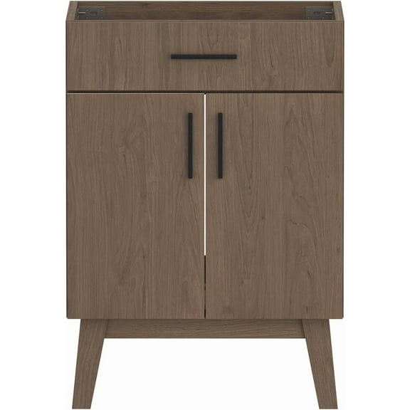 24" Bathroom Vanity Without Sink,Bathroom Vanity no Sink Vanity Combo with Two Soft Close Cabinet Doors, Modern Single Bathroom Cabinet Set with Metal Handles
