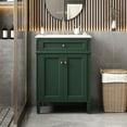 thumbnail image 1 of 24" Bathroom Vanity with 2 Doors and Tip-Out Drawer, Bathroom Storage Cabinet with Sink, Soft-Closing Doors with Organizers, 1 of 9