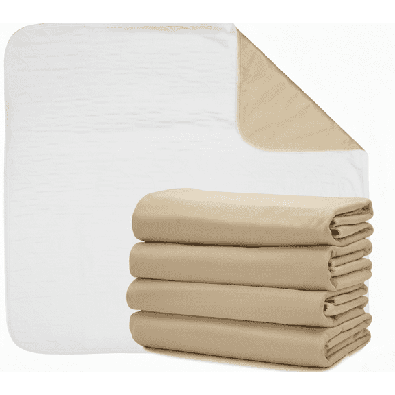 24 Bed Pads Washable Incontinence Underpads Chucks Absorbs 8oz 34 x 36 - Tan