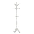 thumbnail image 1 of White Solid Wood Coat Rack with Triple Tiered Coat Stand, 1 of 3