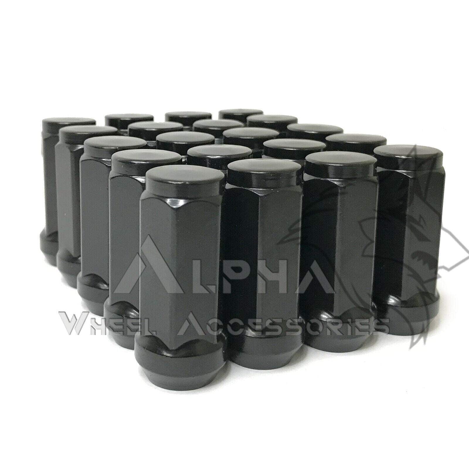 1000 PCS BLACK 14X1.5 BULGE ACORN OPEN END WHEEL LUG NUTS WHOLESALE
