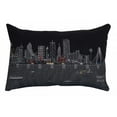 thumbnail image 1 of 24" Black Dallas Nighttime Skyline Lumbar Decorative Pillow, 1 of 5