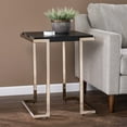 thumbnail image 1 of 24" Black Geometric Metal Square End Table, 1 of 3