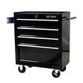 thumbnail image 1 of 24" Black Rolling Tool Chest - 4-Drawer Heavy Duty Tool Cart with Locking Wheels (12.99"W x 29.33"H), 1 of 13