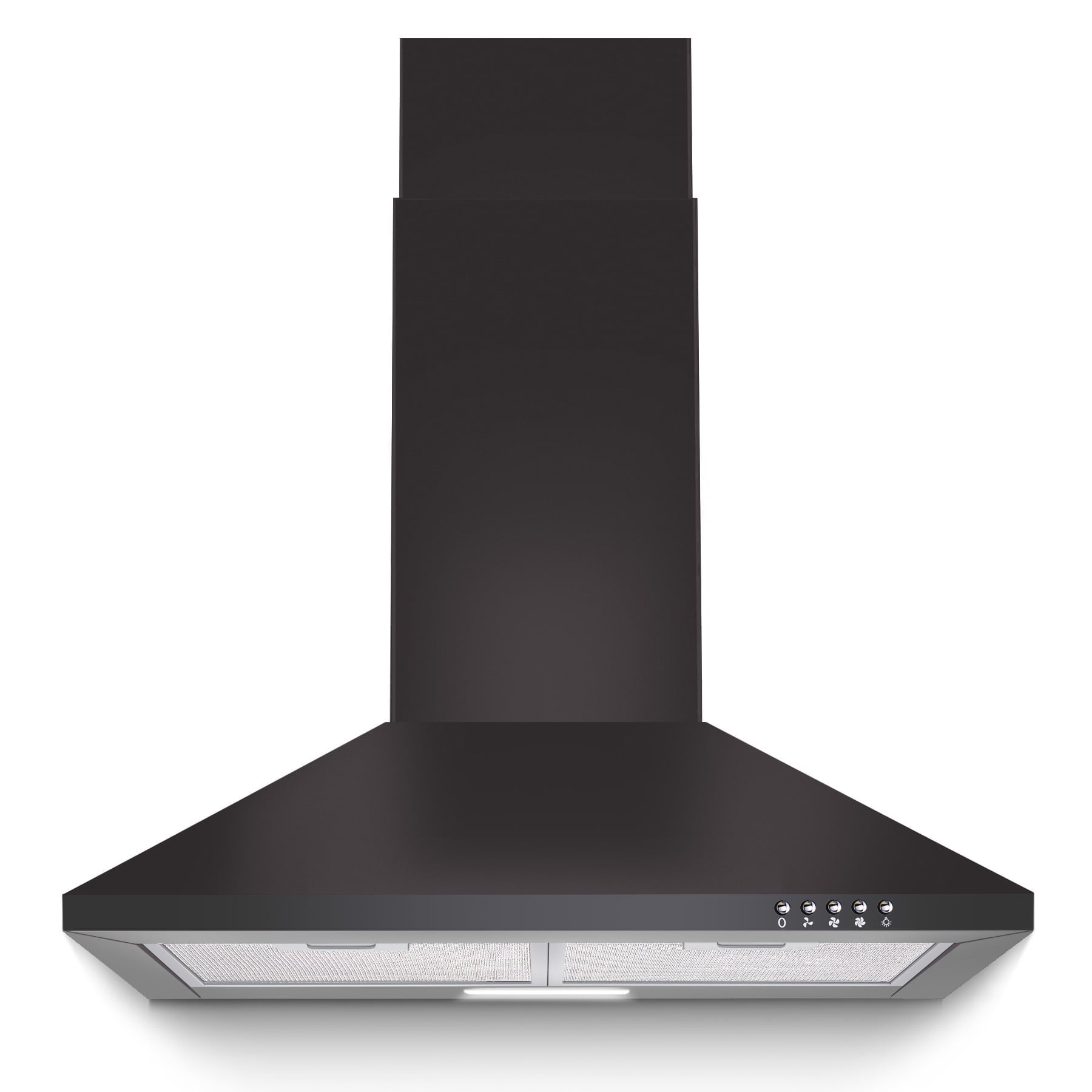 Joeaonz Stainless Steel Chimney Range Hood 450 CFM, 3-Speed, LED Lighting, Dual Mesh Filters, Compact, 55dB Noise Level