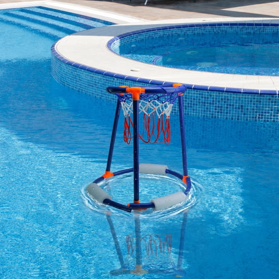 Swimline 24" Water Sports Tall Boy Floating Basketball Swimming Pool Game - White/Blue