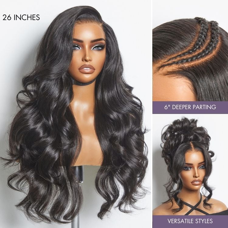 24” Body Wave Human Hair Wigs, All-Day Comfort, Pre Plucked Wig Layered