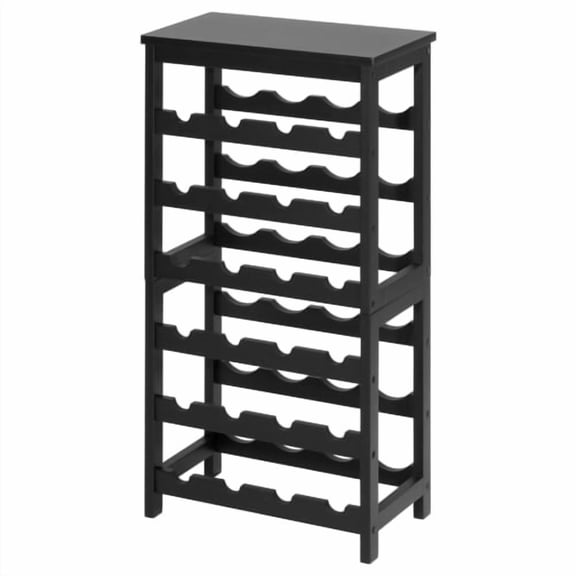 24 Bottle Detachable Wine Rack, 6-Tier Wine Bottle Holder, Freestanding Floor Display Wine Storage Shelves, For Kitchen,Cellar,Bar,Dining Room,Living Room, Black