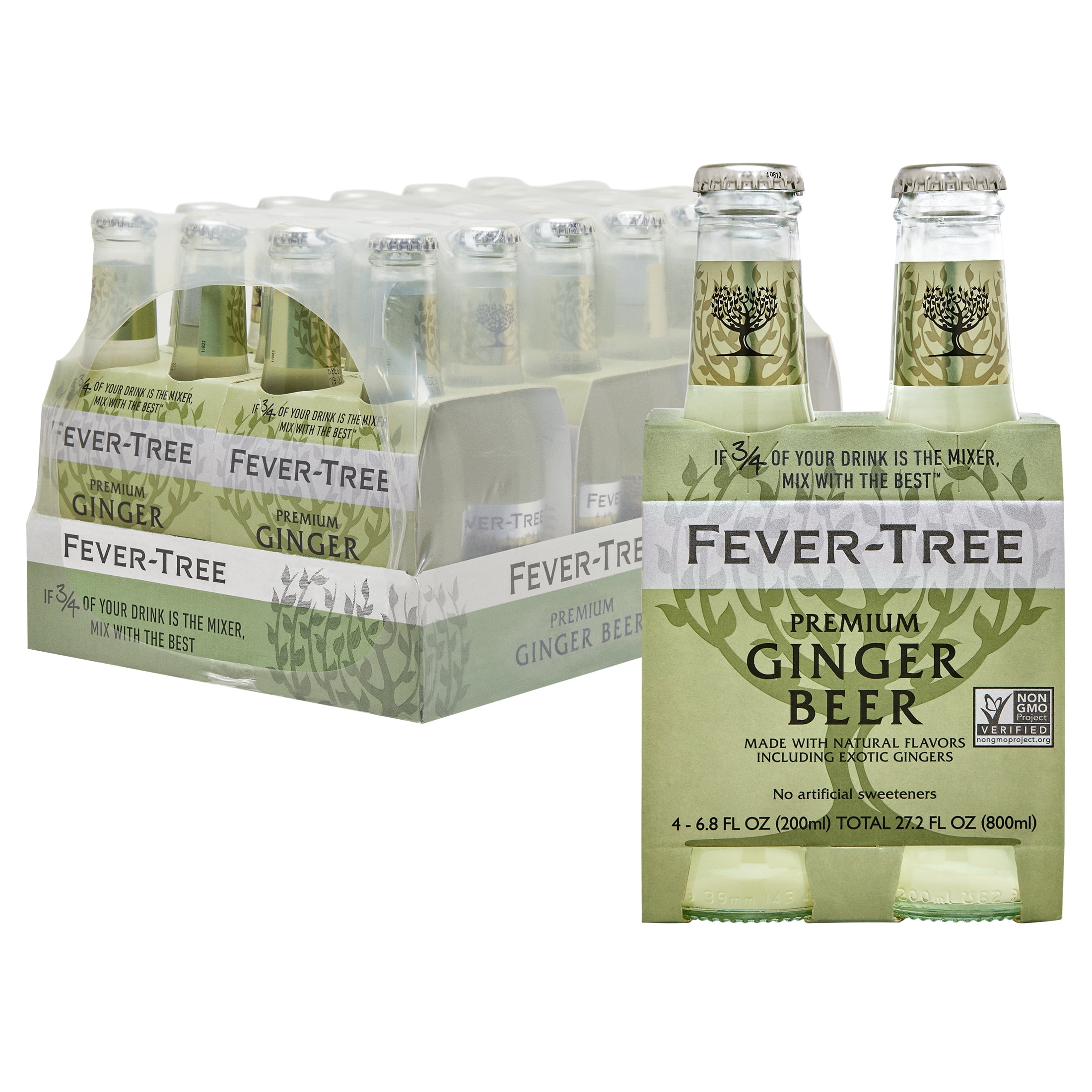 (24 Bottles) Fever-Tree Premium Ginger Beer, 6.8 fl oz
