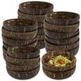 thumbnail image 1 of 24 Bowls, Natural Coconut Shell, 17 oz Wooden Vessels, Rustic Serving Dishes for Acai Salads Snacks, Vegan Gifts, Kitchen Accents, Picnics, Parties, 1 of 6