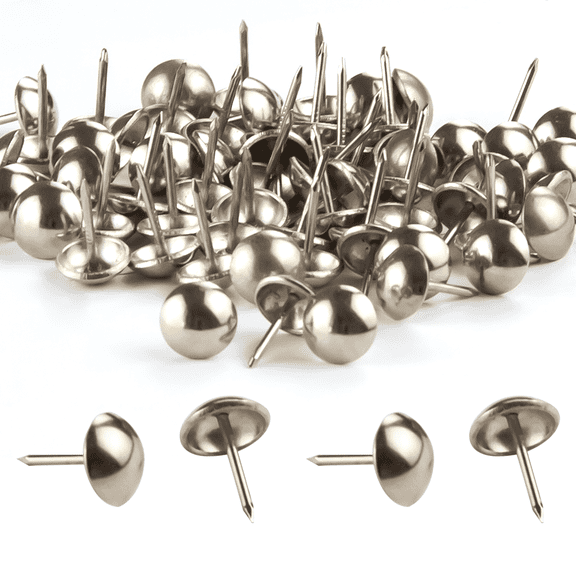 24 Boxes (200 Pcs/Box) MEITE Upholstery Tacks 3/4-inch 19*23mm Head Dia. Silver Tack Nails