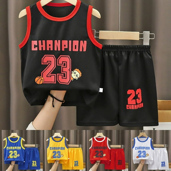 #24 Boys Basketball 2PCS Athletic Training Uniforms Tank Top Shorts Sets Gift for Kids Girls Fans Youth