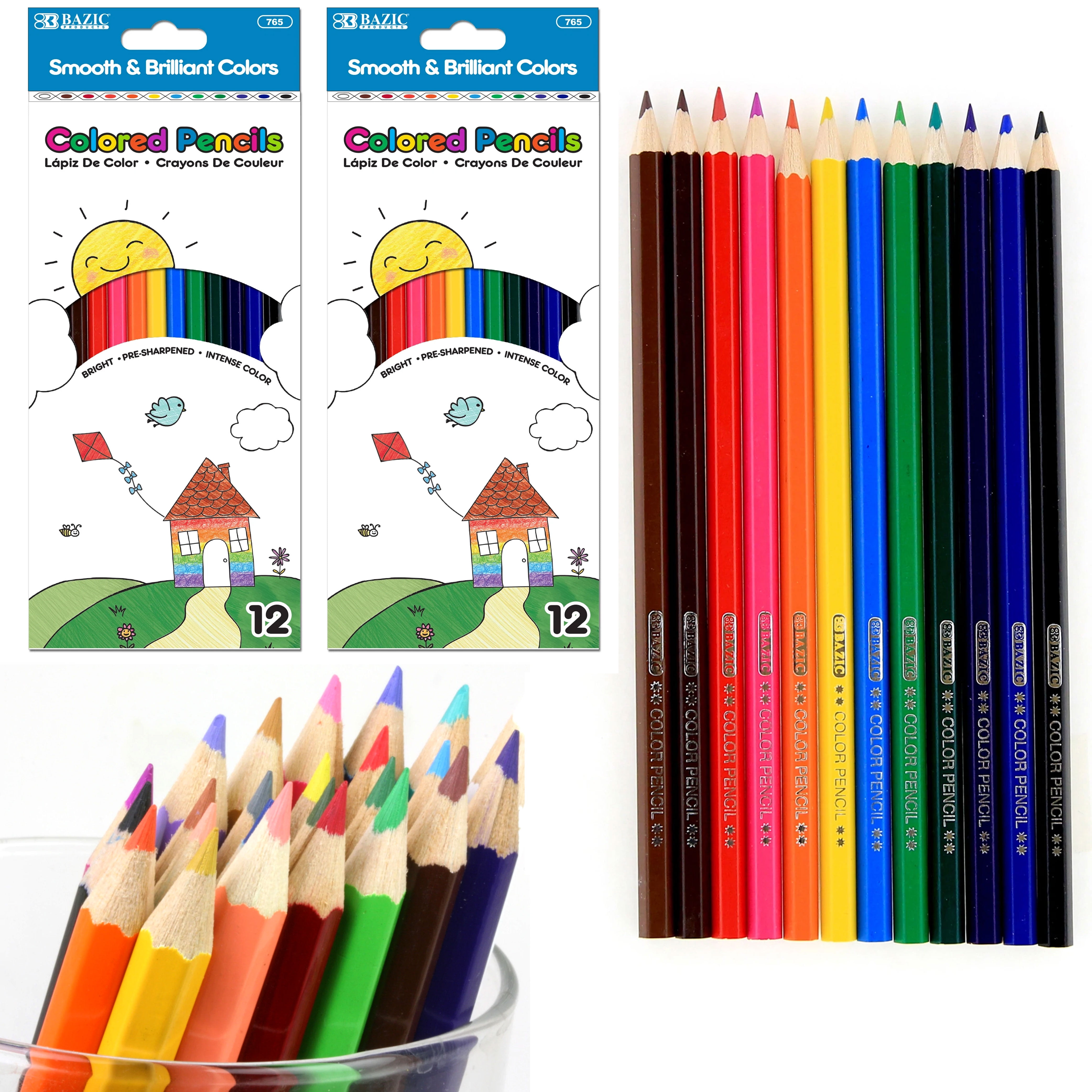  PerKoop 24 Pack Colored Pencils Bulk for Operation Christmas,  Pre Sharpened Colored Pencils for Kids, 24 Assorted Colors Coloring Pencils  576 Count for School Classroom Office : Office Products