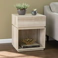 thumbnail image 1 of 24" Brown Manufactured Wood Rectangular End Table With Drawer With Shelf, 1 of 3