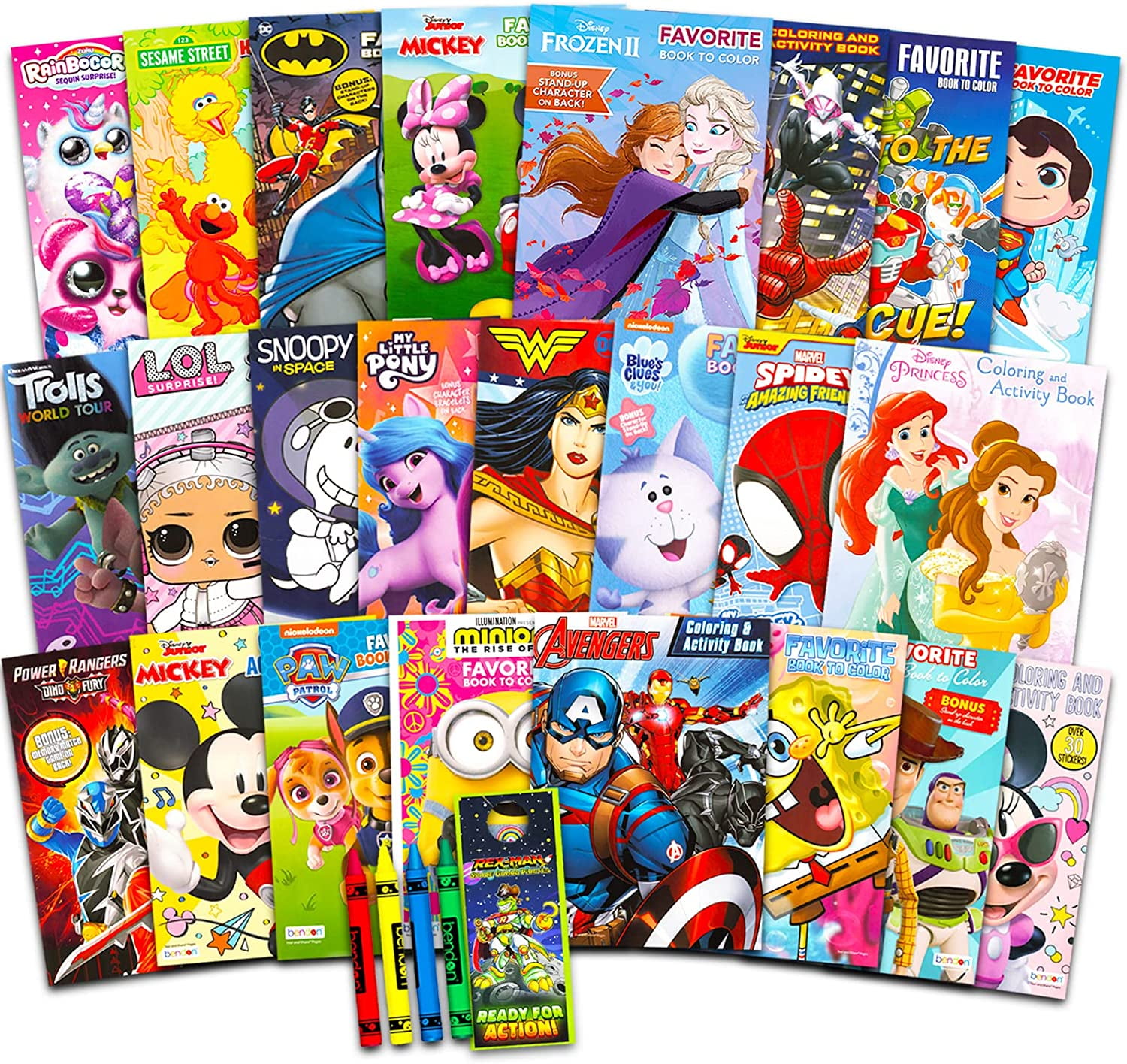 Bulk Coloring Books for Girls Kids Ages 4-8 - 8 Pack Girls Coloring and  Activity Books Featuring Disney Frozen, My Little Pony, and Trolls with