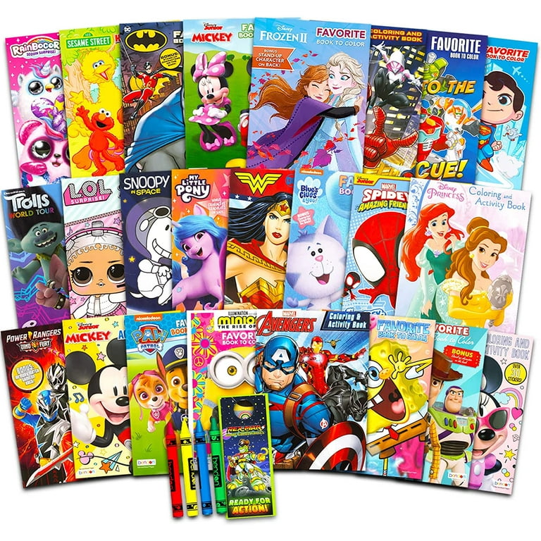 12 Bulk Coloring Books for Toddler Boys Ages 2-4 - 12 Assorted Coloring  Books for Kids Featuring Transformers, Spongebob, Snoopy, Paw Patrol 
