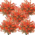 thumbnail image 1 of 24 Bundles Artificial Fall Flowers Outdoor , Fake UV Resistant Autumn Plants for Home Kitchen Christmas Festival Thanksgiving Autumns Decoration(Fall Orange), 1 of 8