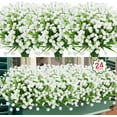 24 Bundles Artificial Flowers for Outdoor Decoration UV Resistant Fake