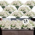 thumbnail image 1 of 24 Bundles Artificial Mums for Outdoors/Indoors Faux Mums for Outdoor Planters, Fall Flowers Artificial for Decoration Garden Porch Window Box Home Wedding Farmhouse, 1 of 10