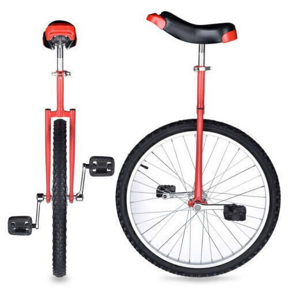 24" Butyl Tire Chrome Unicycle Wheel Cycling Mountain Exercise Balance Fitness