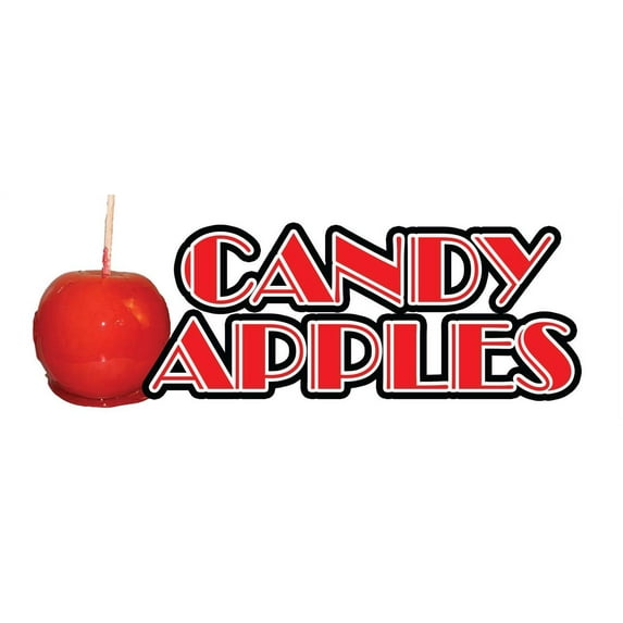 24" CANDY APPLES DECAL sticker caramel apple cart