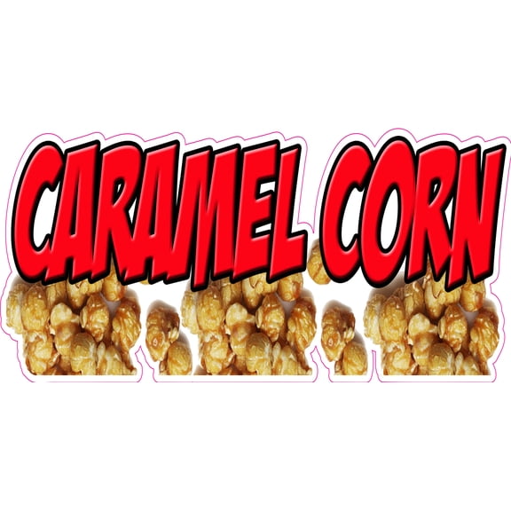 24" CARAMEL CORN DECAL sticker caramel popcorn new
