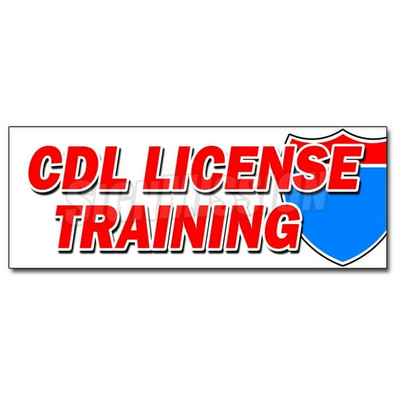 24" CDL LICENSE TRAINING DECAL sticker trucker truck driver trucking school