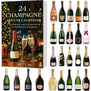 24 CHAMPAGNE 2D Christmas Advent Calendar Daily Surprises 24 Pairs Blind Box Funny Figure Mystery Collectible Toy Set New Year Holiday Party Decor