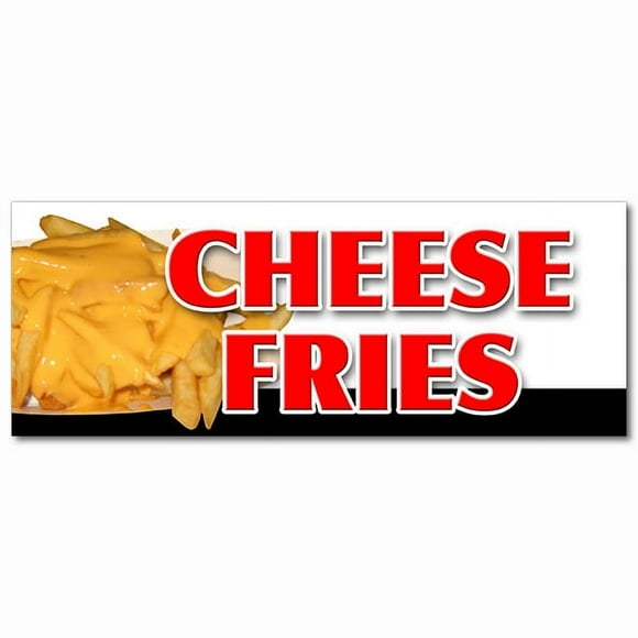 24" CHEESE FRIES DECAL sticker french fries bacon cheddar cheese ranch melted