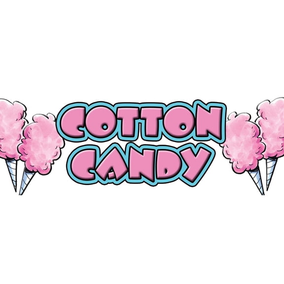 24" COTTON CANDY DECAL sticker cart stand trailer