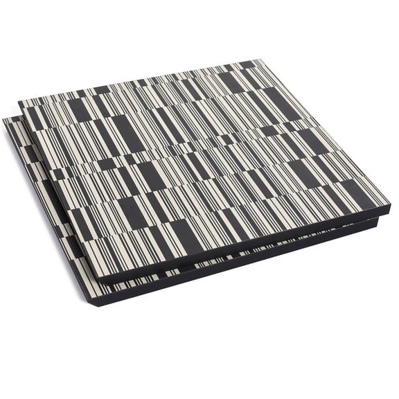 24" Cabinet Door Panel Set, Black White Plywood for Bathroom Vanity & Storage, Scratch Resistant