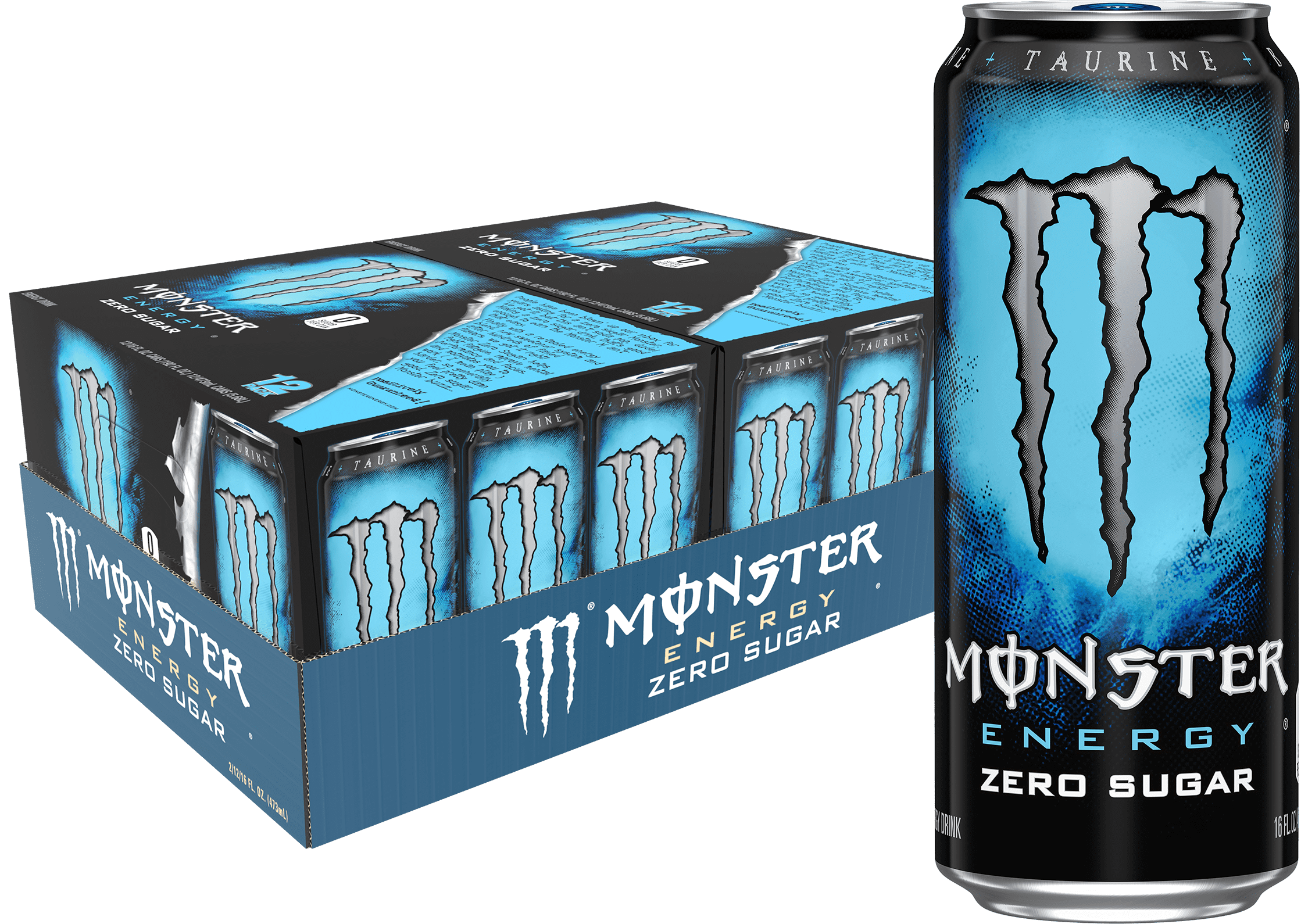 24 Cans) Monster Energy Zero Sugar, Energy Drink, 16 fl oz