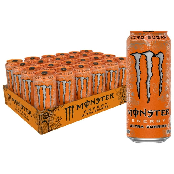 (24 Cans) Monster Ultra Sunrise, Sugar Free Energy Drink, 16 fl oz