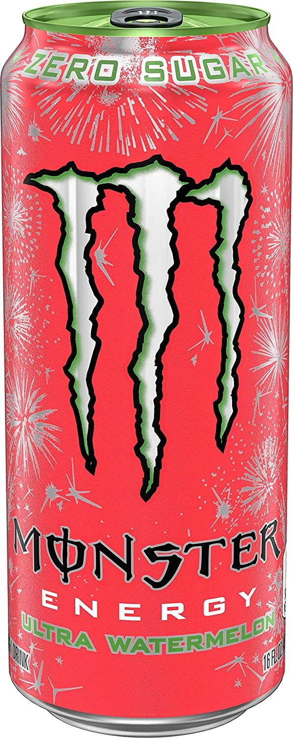 (24 Cans) Monster Ultra Watermelon, Sugar Free Energy Drink, 16 fl oz