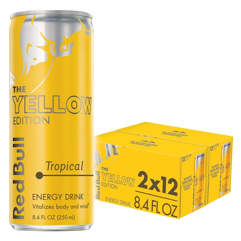 Red Bull, Energy Drink, Tropical, Yellow Edition, 8.4 fl oz
