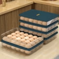 thumbnail image 1 of 24 Capacity Eggs Holders For Refrigerator Organizer Bins Clear Eggs Storage Container For Fridge Eggs Tray With Lid Clear, 1 of 5