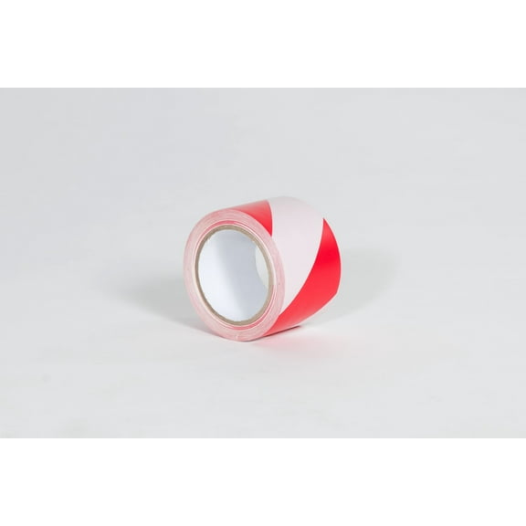 SSBM Tape Logic® 2" x 36 yds. Red/White Striped Vinyl Safety Tape HeavyDuty, Oil & Moisture Resistant 24 Rolls