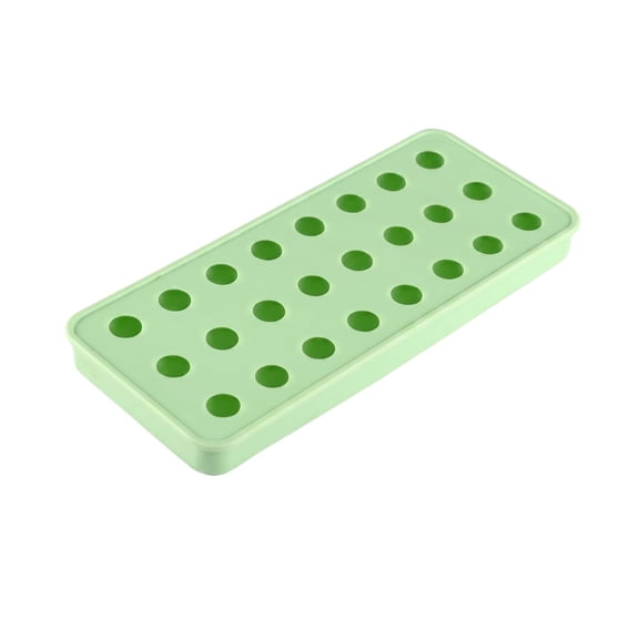 24 Cavity Food Grade Silicone Round Mold with Lid, 2.0cm Multipurpose Silicone Mold for Ice Ball, Boba Pearl, Mooncake Filling, Grape Shape Ice, DIY Soap & Handmade Craft,C