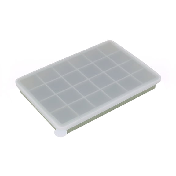 24-Cavity Silicone Ice Cube Tray with Lid, Easy Release Reusable Ice Maker