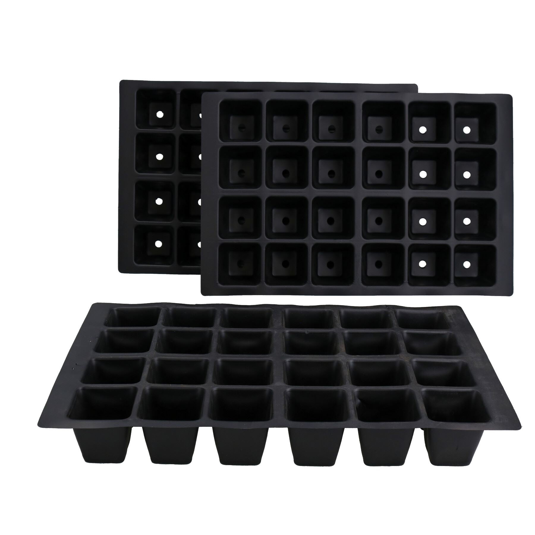 24 Cell Plant Trays Bedding Plant Pack Plastic Inserts Seed Tray Pots