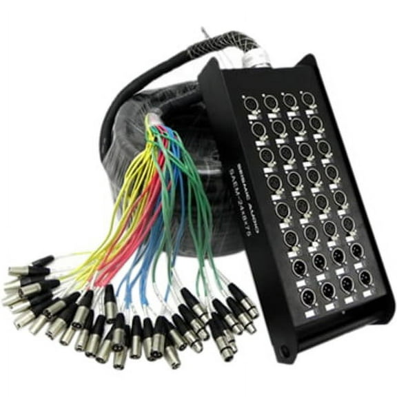 24 Channel 100' XLR Snake Cable 24x8x100 Pro Audio
