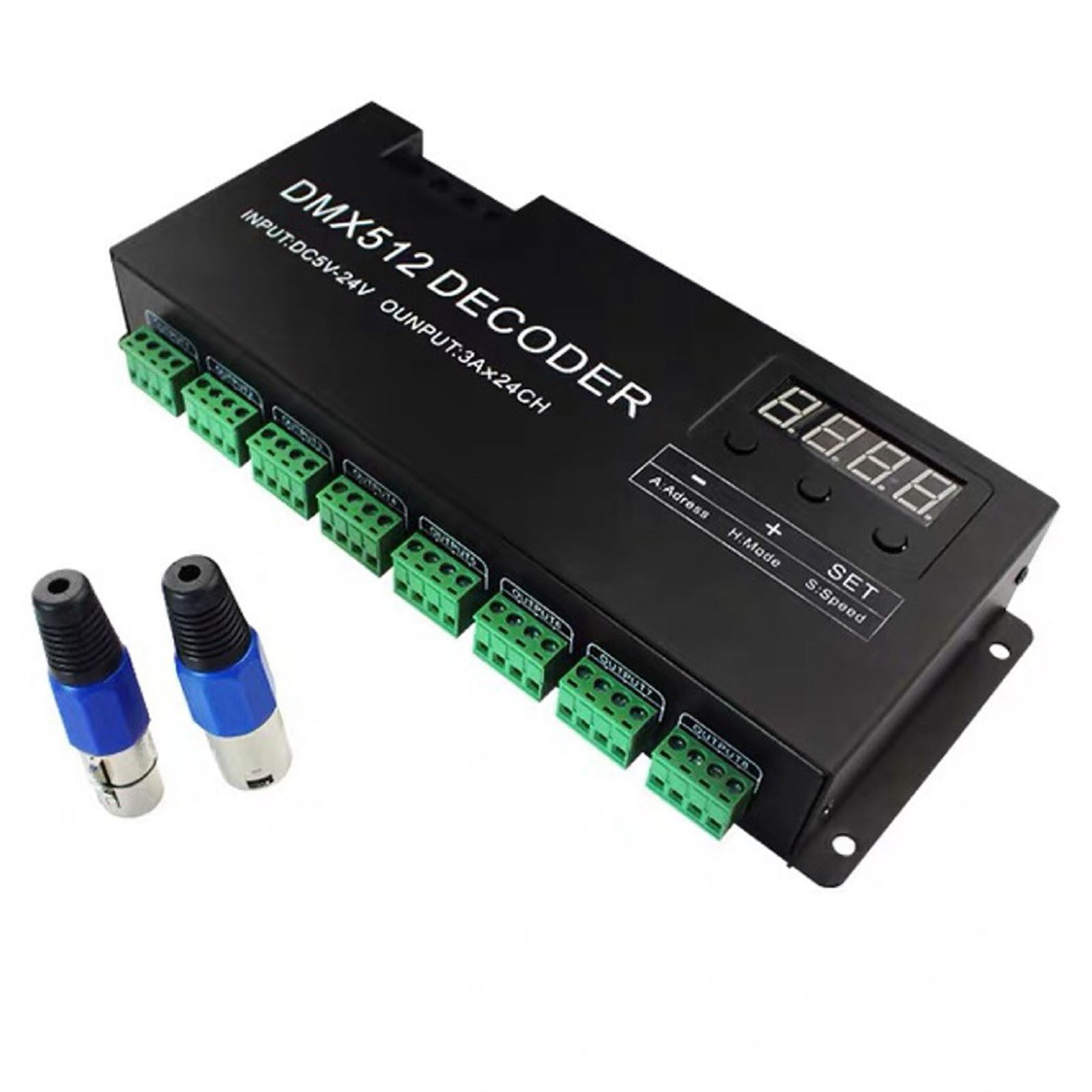 24 Channel DMX Decoder Digital Display RGBW DMX512 Dimming Driver LED CU